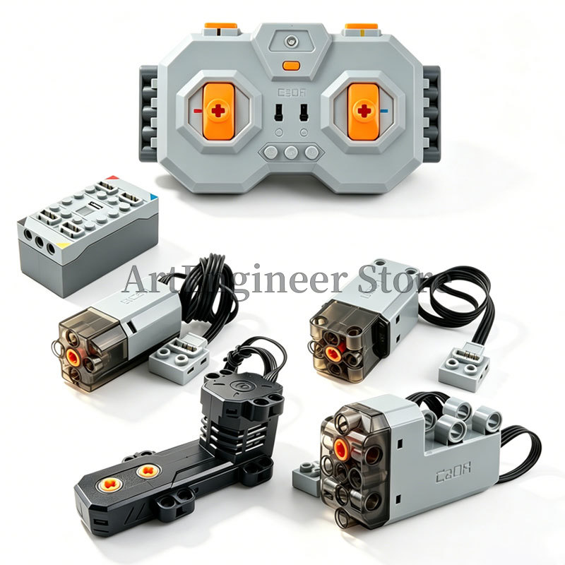 Renewable Energy Lego - CaDA Güç Fonksiyonları M/L/Servo Motor Yapı