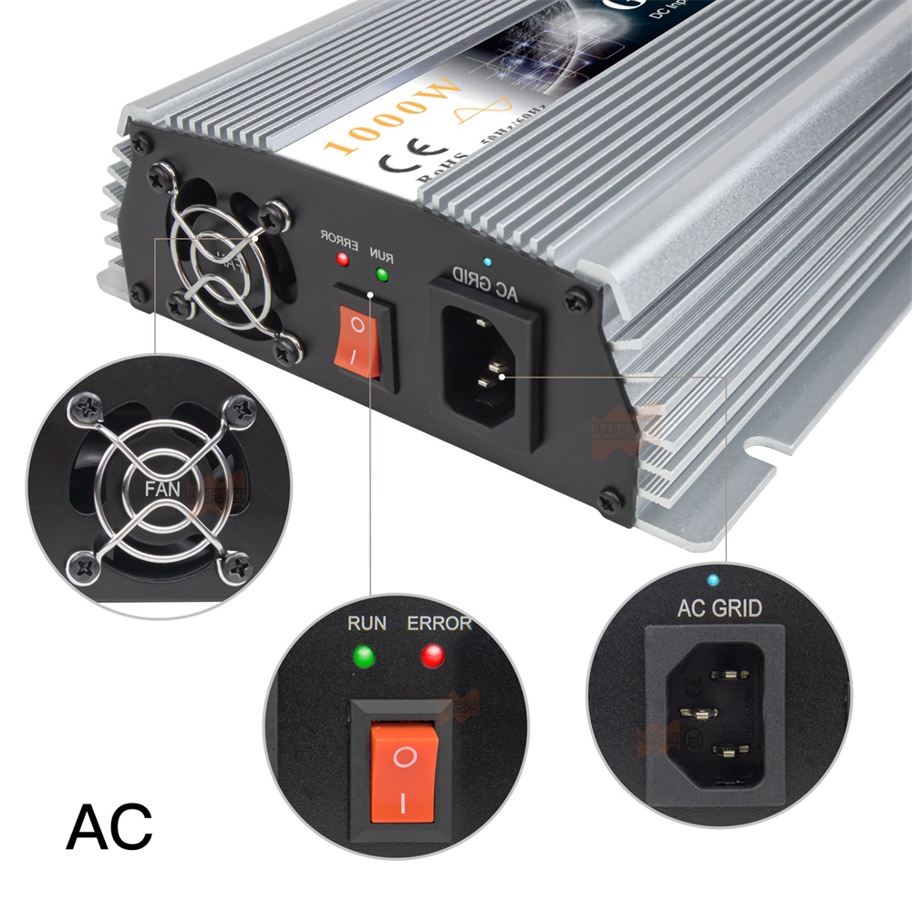 1000W 1300W 1400W Şebeke Bağla - Grid Tie Micro Inverter incelemesi ve fiyatı