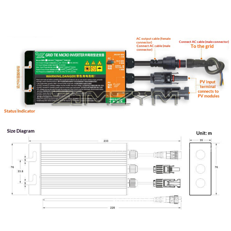 MPPT Şebeke Bağlantılı İnvertö - Grid Tie Micro Inverter incelemesi ve fiyatı